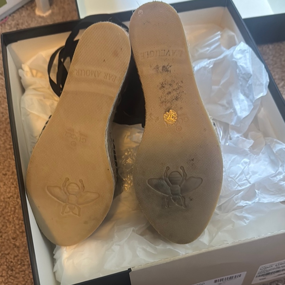 Gucci Black Platform Espadrille Sandals - Picture 4 of 7